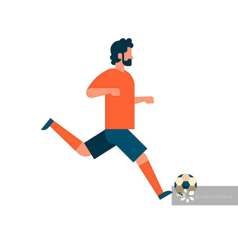 踢球的足球运动员，独立运动图片素材