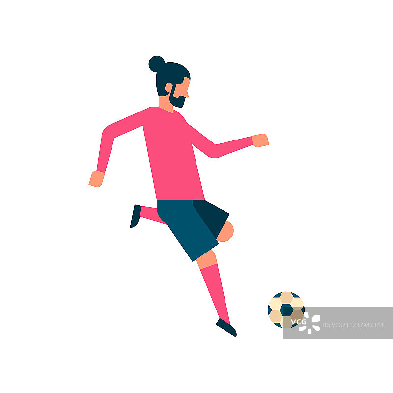 踢球的足球运动员，独立运动图片素材