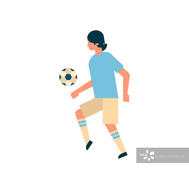踢球的足球运动员，独立运动图片素材