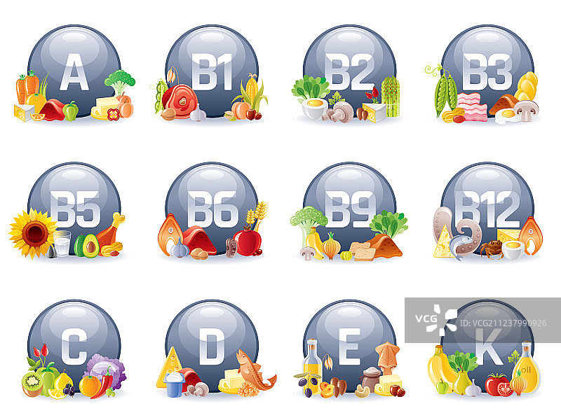 矿物维生素多种补充剂图标图片素材