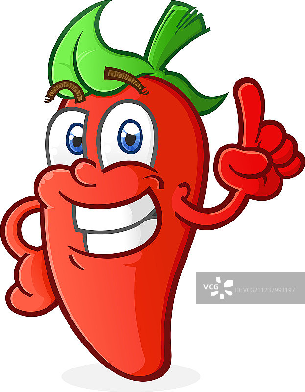 卡通辣椒指向图片素材