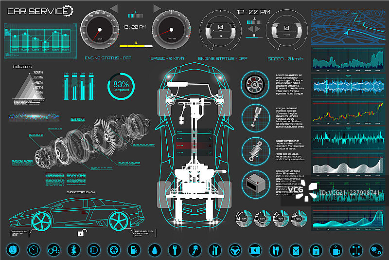 汽车维修现代设计诊断图片素材