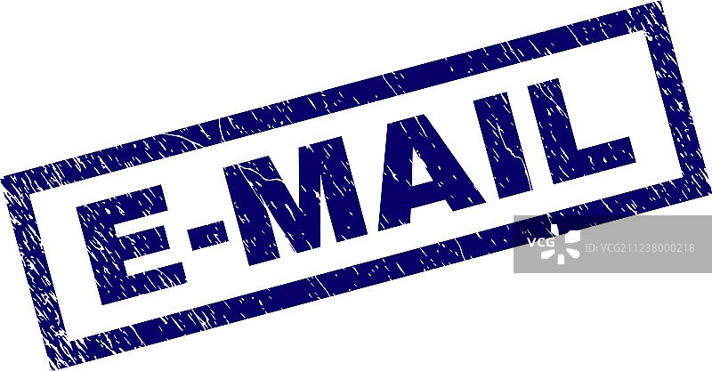 长方形复古电子邮件印章图片素材