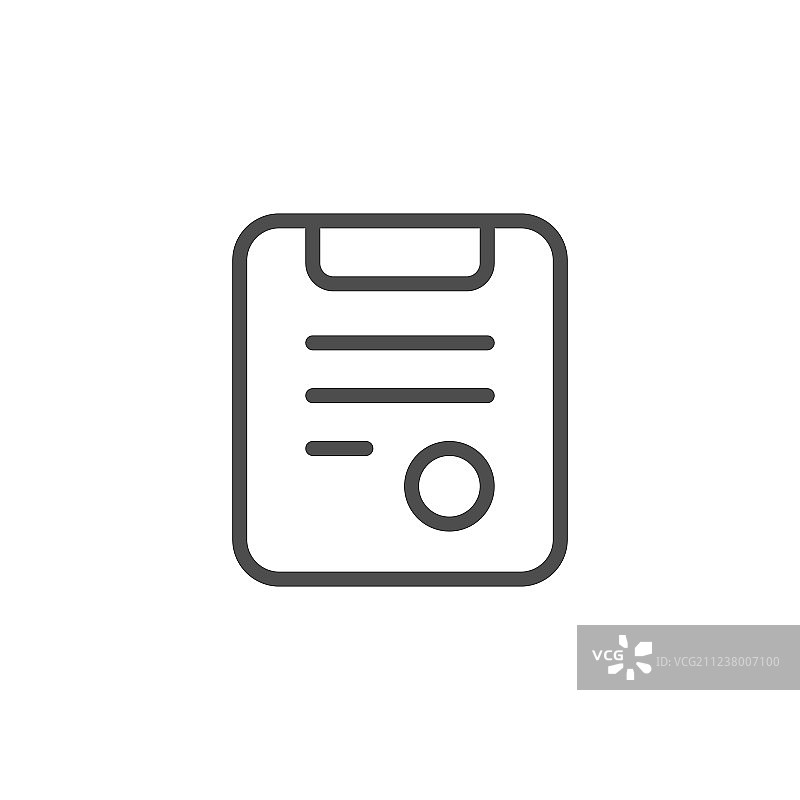 医疗处方线性图标图片素材