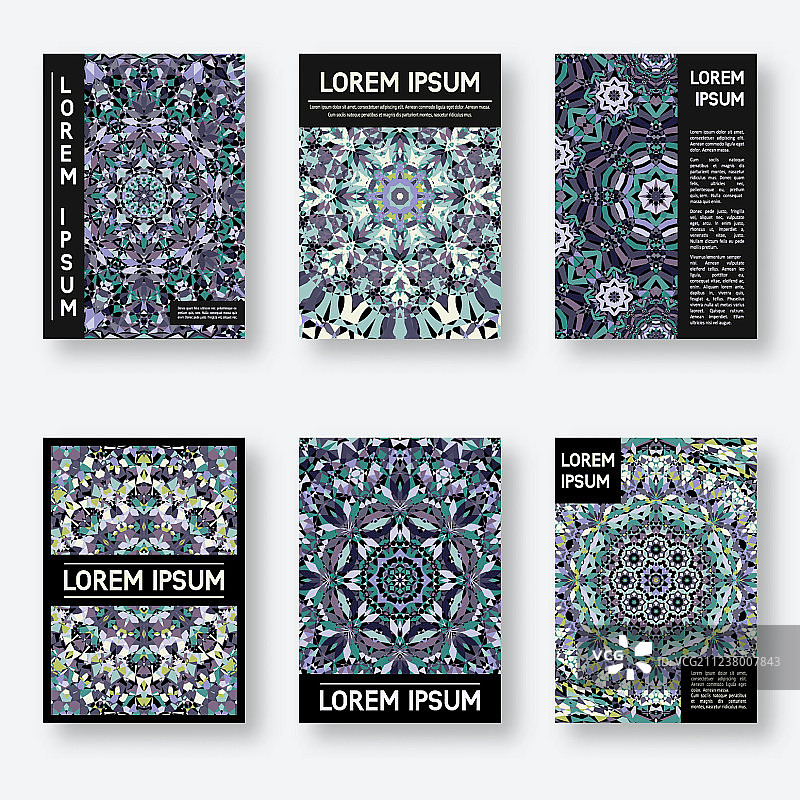 六款抽象图案海报图片素材