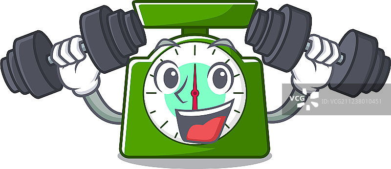 卡通健身厨房秤图片素材