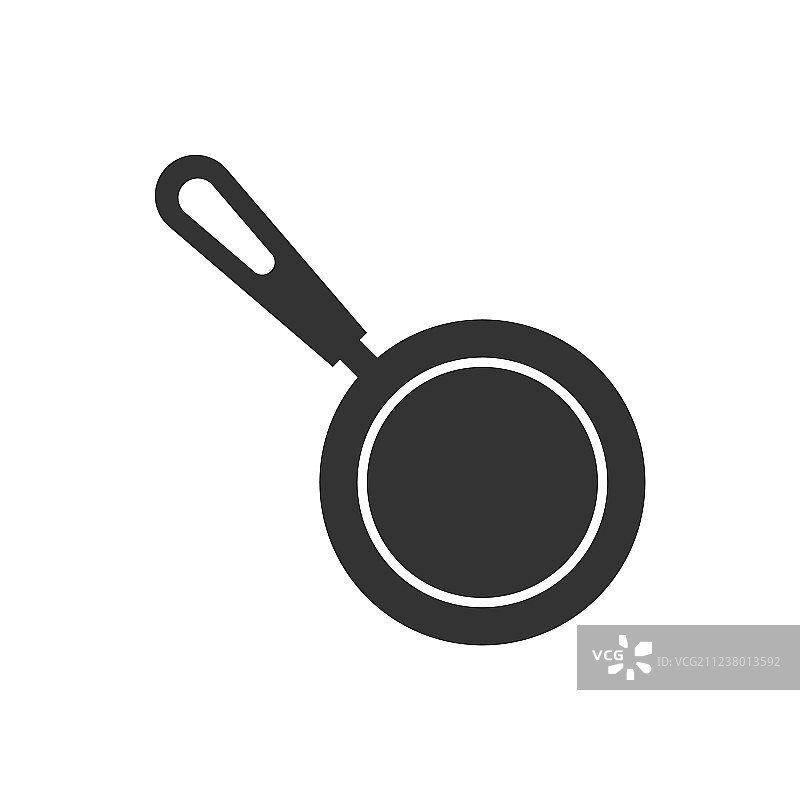 扁平风格的煎锅图标图片素材