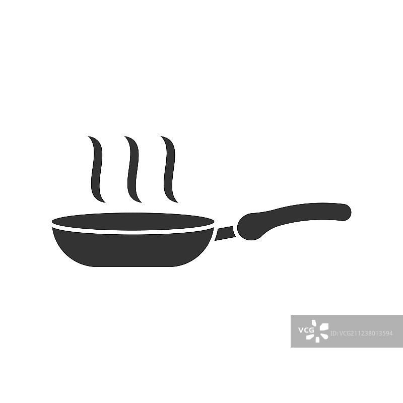扁平风格的煎锅图标图片素材