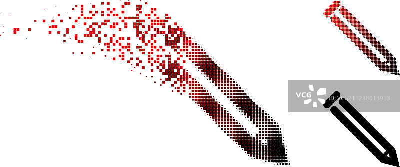 损坏的点状铅笔图标图片素材