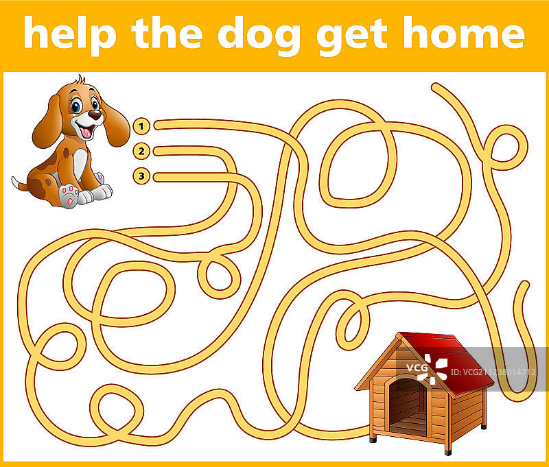 帮助小狗找到回家的路图片素材