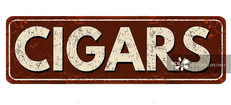 雪茄复古铁锈金属标志图片素材