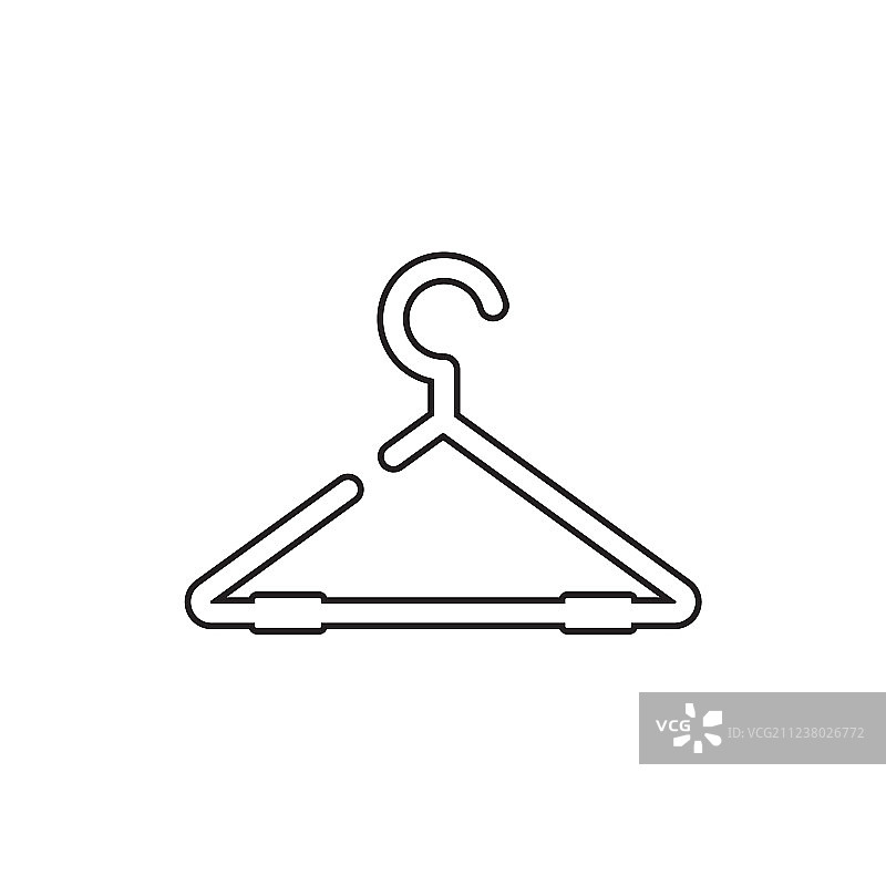 衣柜衣架扁平线条风格图标图片素材