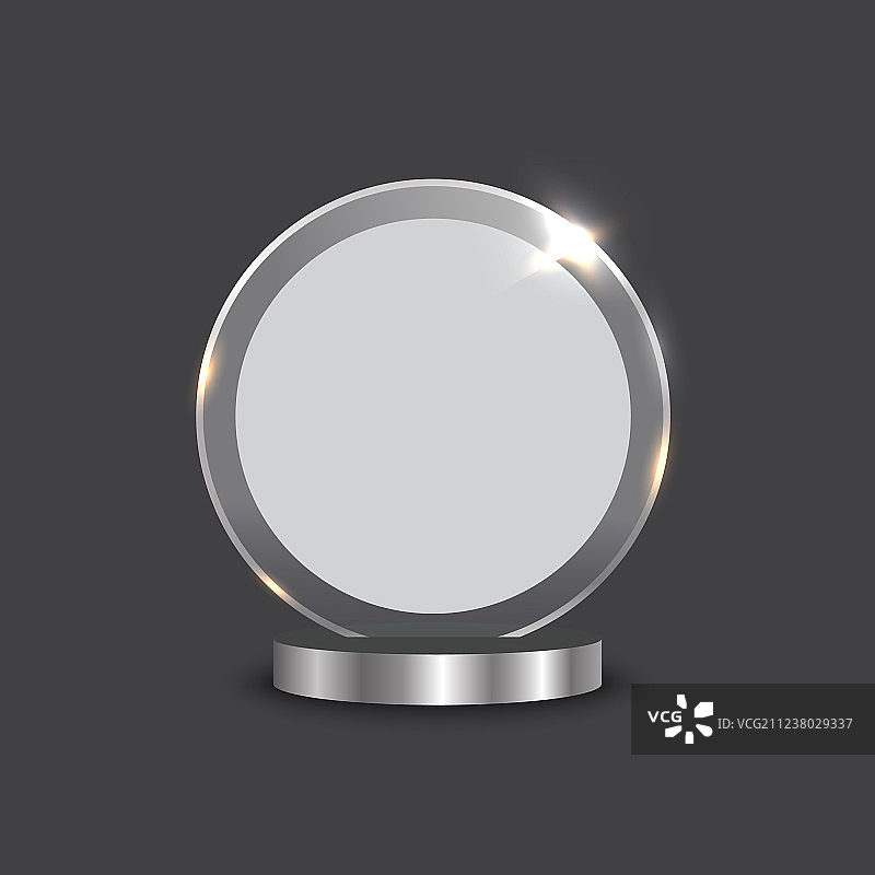 闪亮玻璃奖杯图片素材