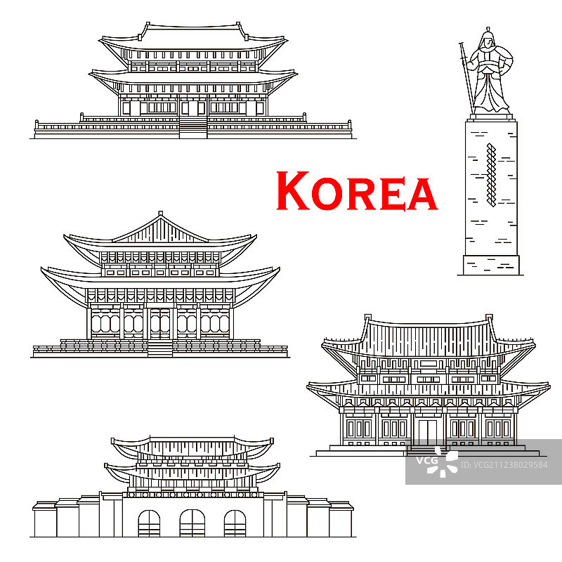 韩国首尔地标古宫图片素材