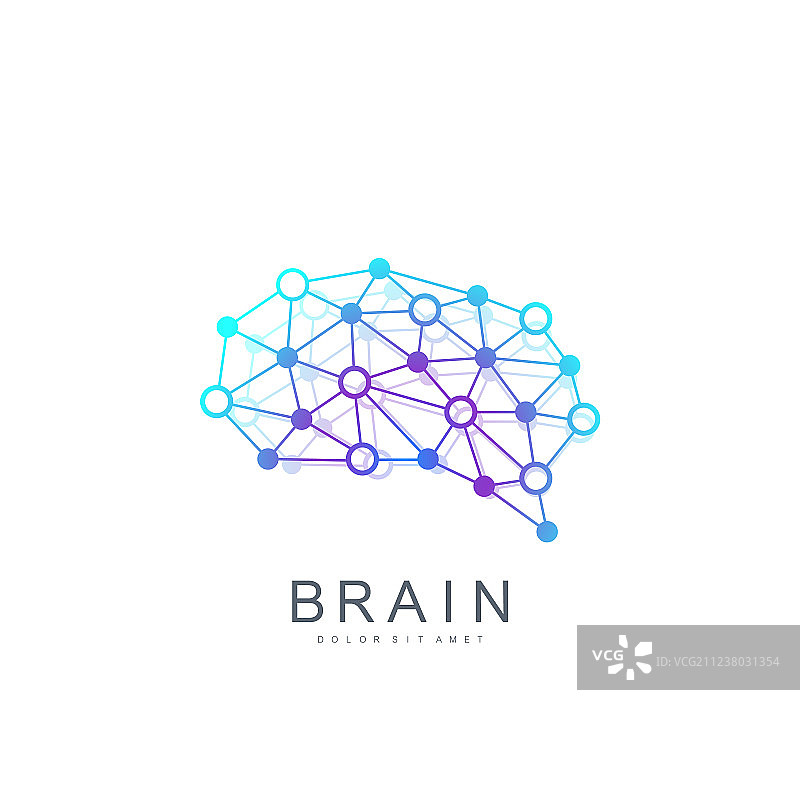 彩色大脑创意Logo模板图片素材