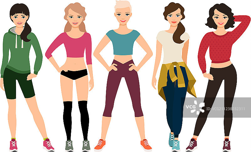 穿着运动装的女性图片素材