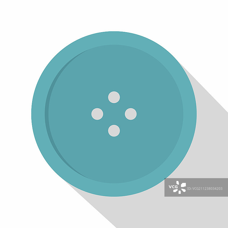 浅蓝色缝纫纽扣扁平风格图标图片素材