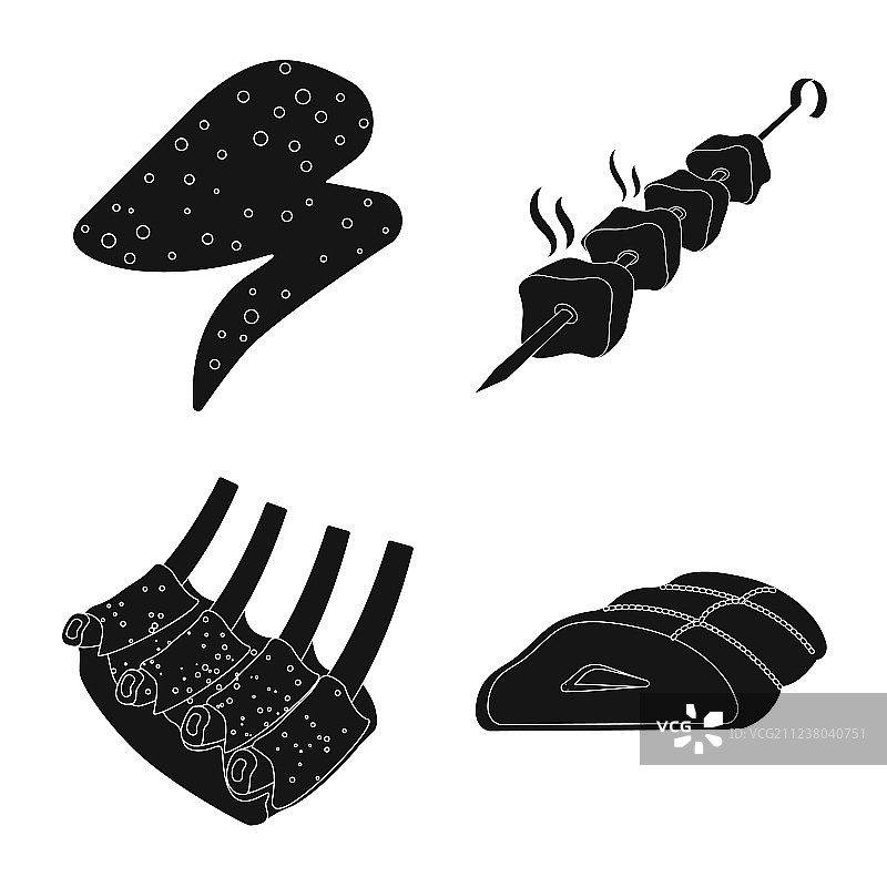 肉和火腿图标设计图片素材