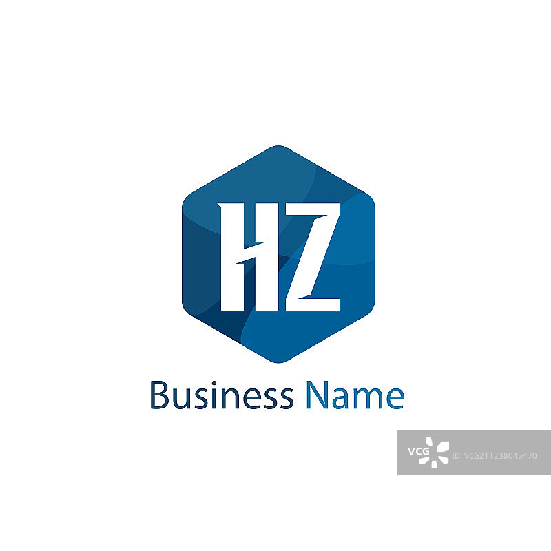 首字母HZ Logo模板设计图片素材