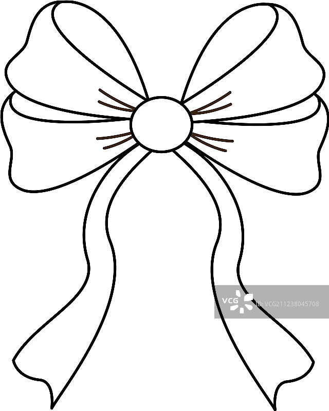 用于装饰礼物的线性丝带蝴蝶结图片素材