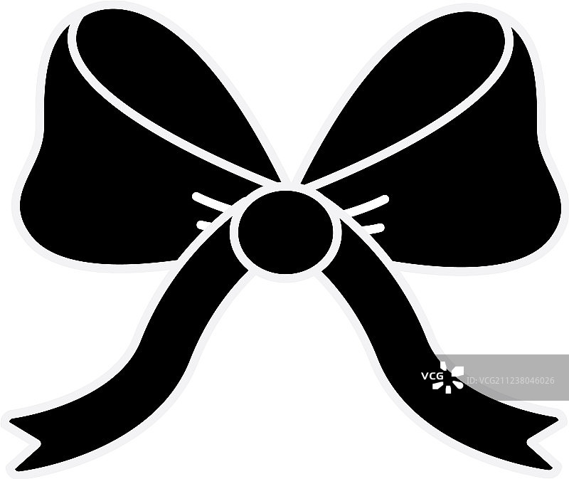 轮廓丝带蝴蝶结装饰礼品图片素材
