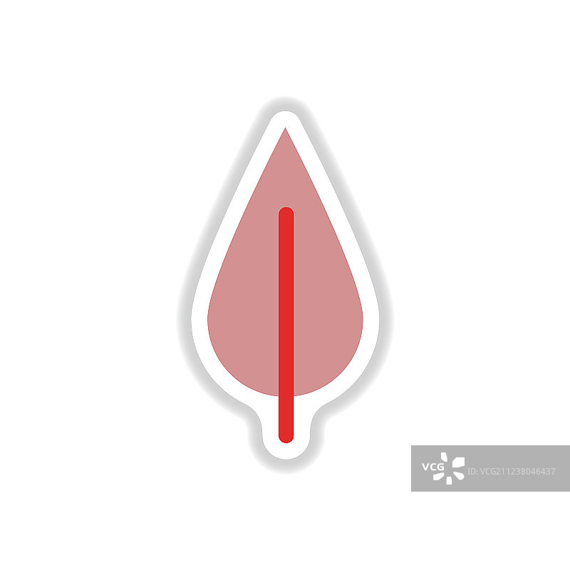 带树叶阴影图标设计的标签图片素材