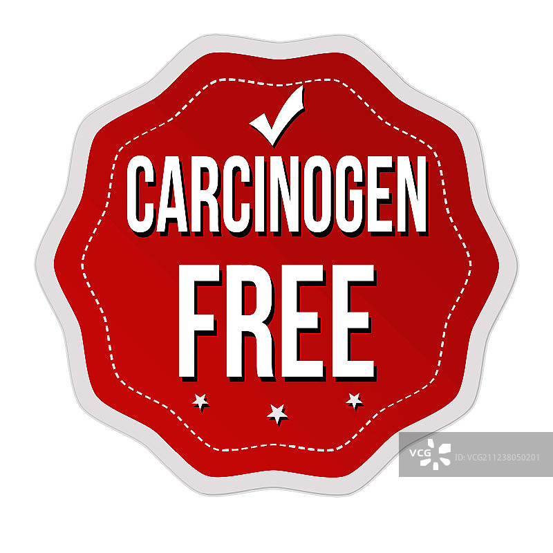 无致癌物标签或贴纸图片素材