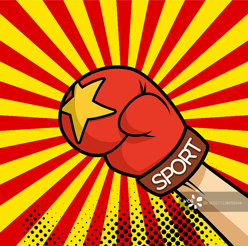 漫画书拳头手套图片素材