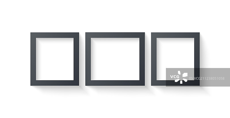 白色背景上的墙面相框模板图片素材