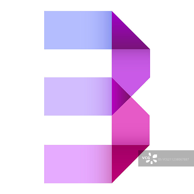 明亮的折叠数字图片素材