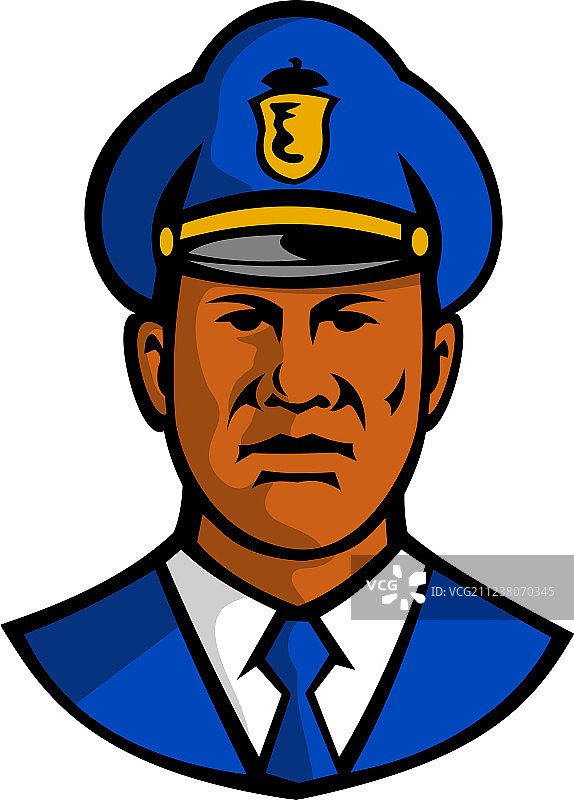 非裔美国警察吉祥物图片素材