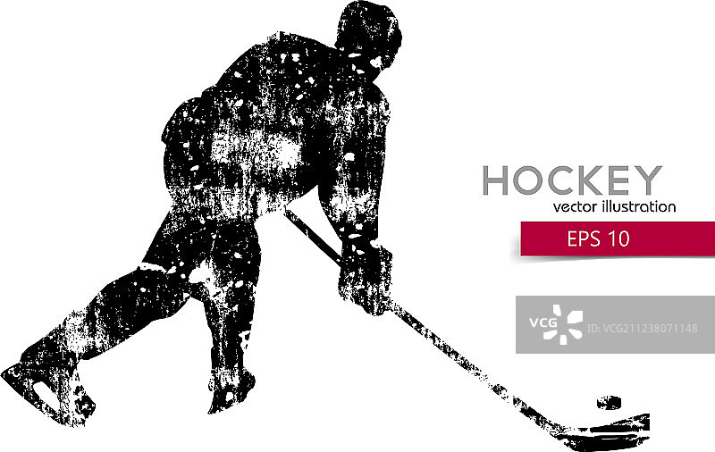 曲棍球运动员轮廓图片素材