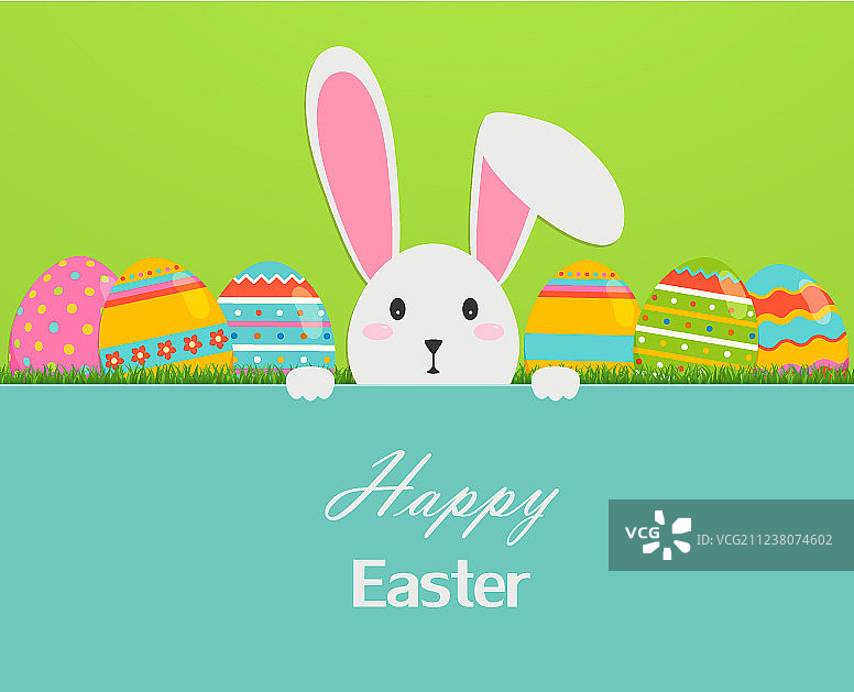 复活节快乐彩蛋贺卡图片素材