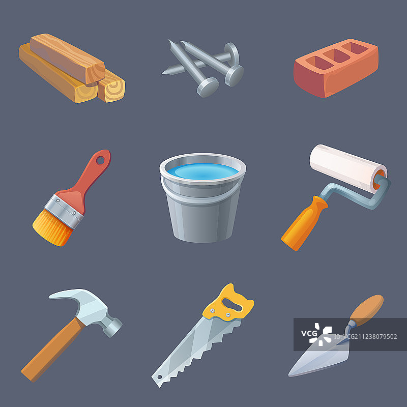 建筑维修工具套装图片素材