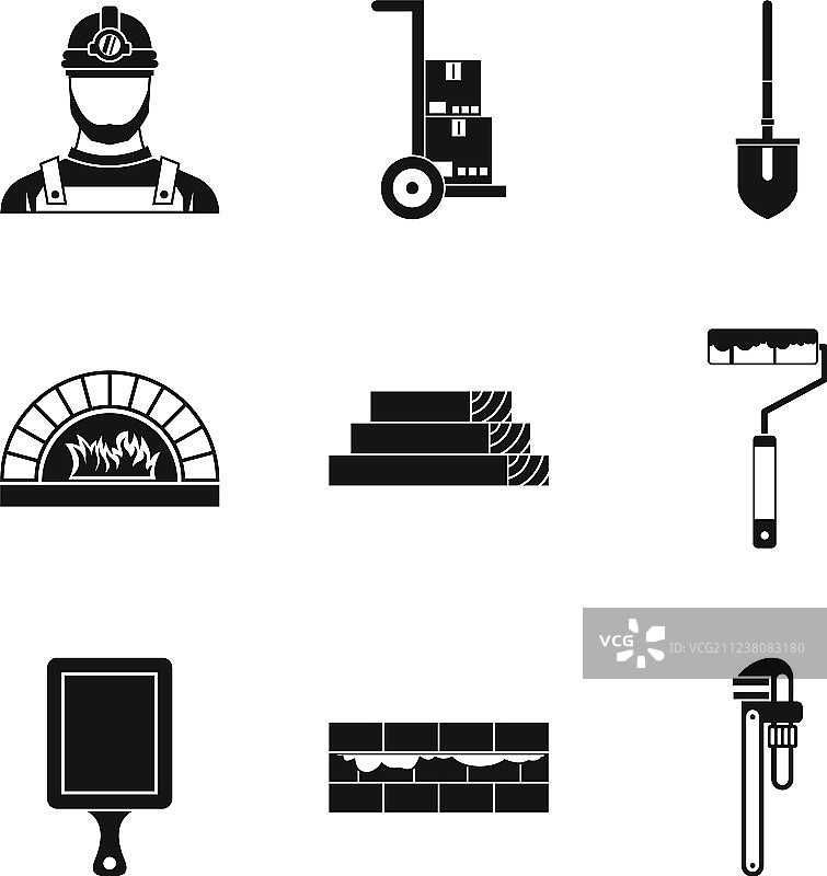 复杂工作图标简约风格合集图片素材