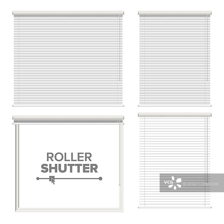 打开的卷帘窗图片素材