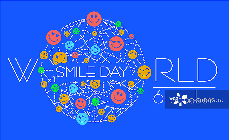 世界微笑日明信片图片素材
