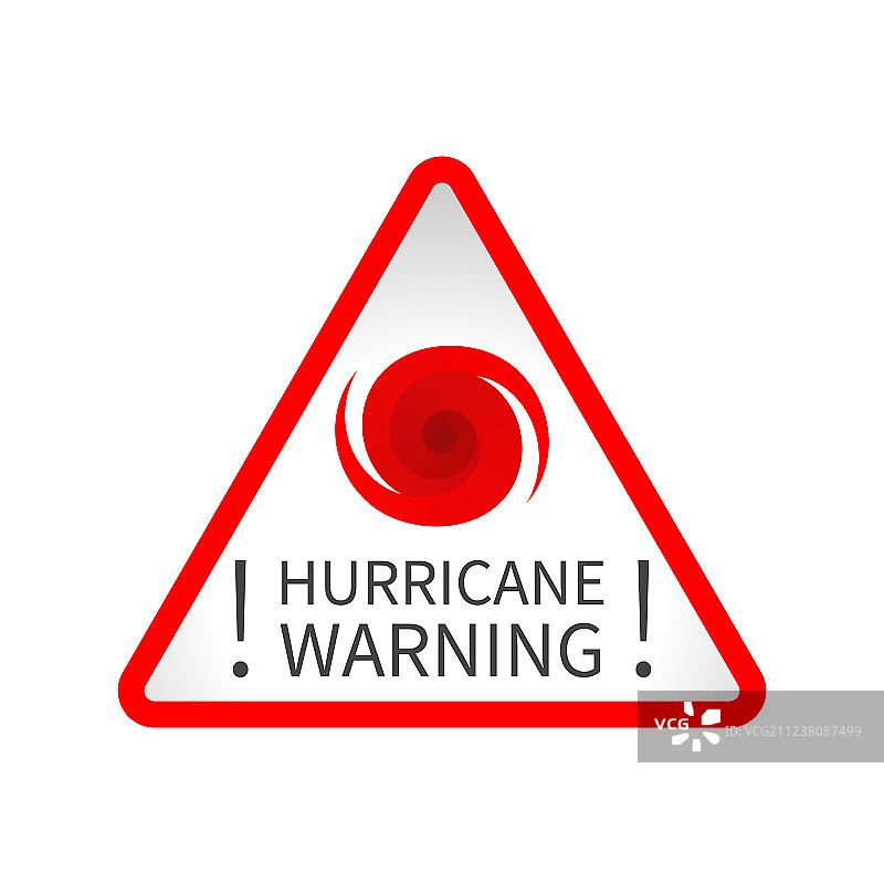 飓风警告路标图片素材
