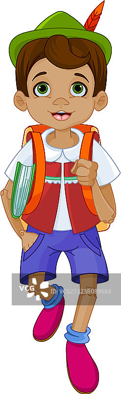 匹诺曹去上学图片素材