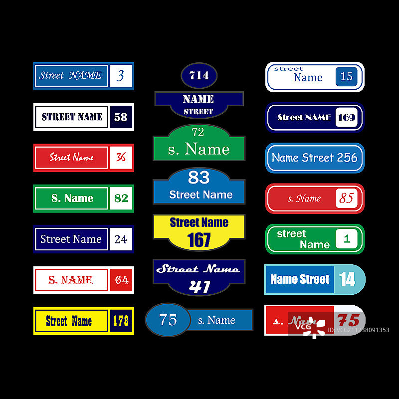 街道名称标志图片素材