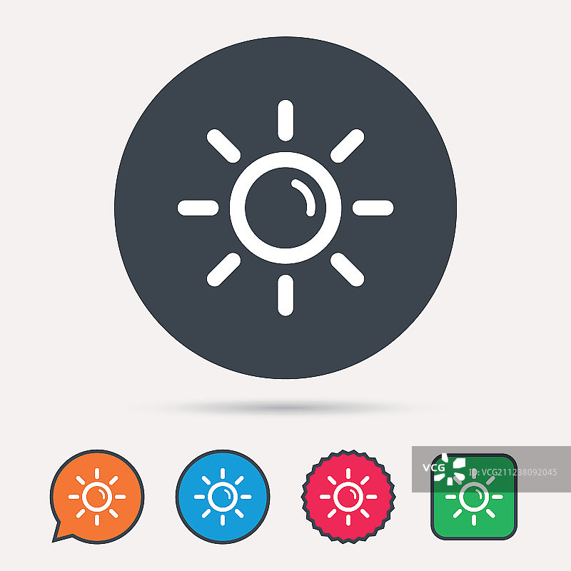 晴朗天气太阳图标图片素材