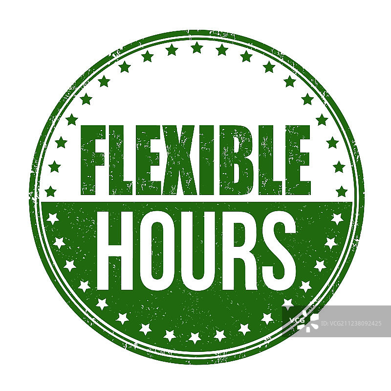 弹性工作时间标志图片素材
