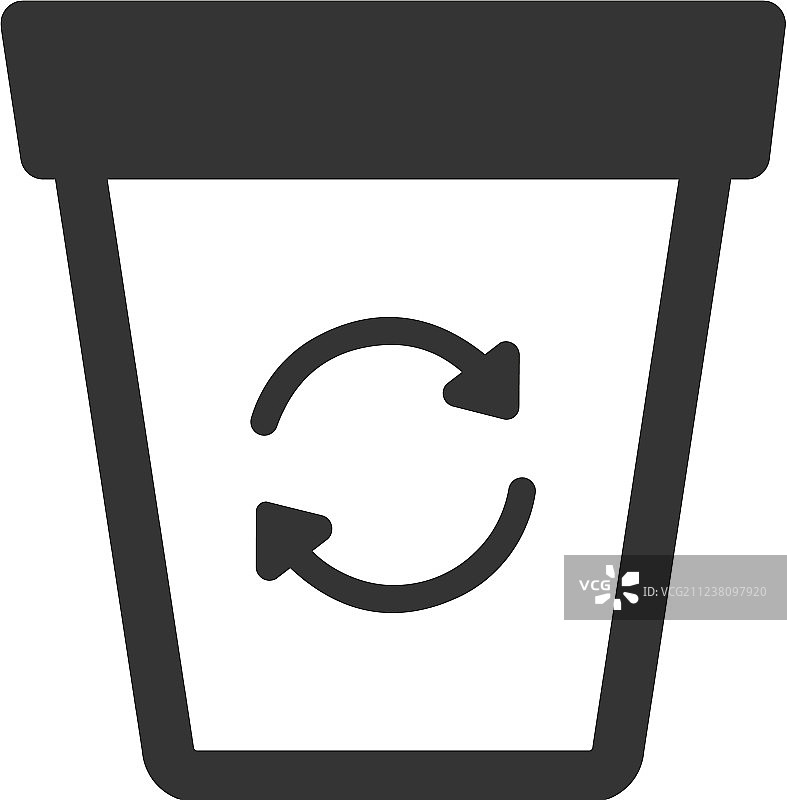 可回收垃圾箱图标图片素材