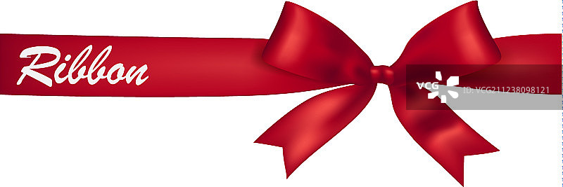 红色丝带banner图片素材