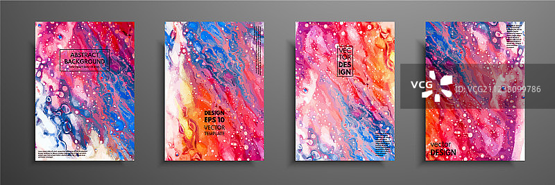 丙烯酸混合颜料液体大理石纹理图片素材