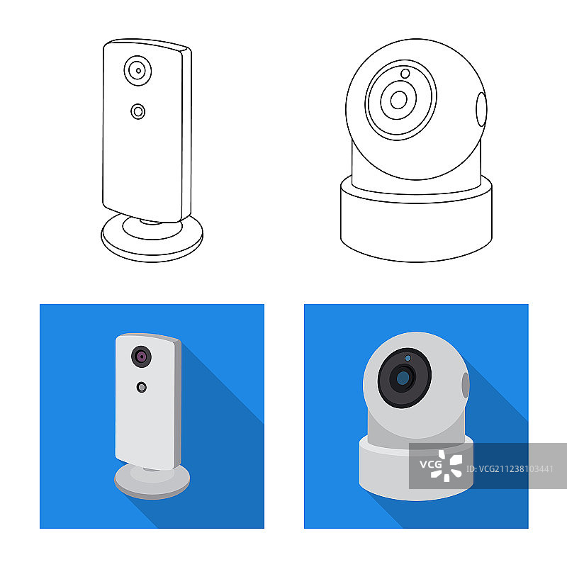 监控摄像标志合集设计图片素材