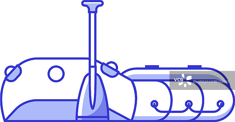 充气筏钓鱼船图标图片素材