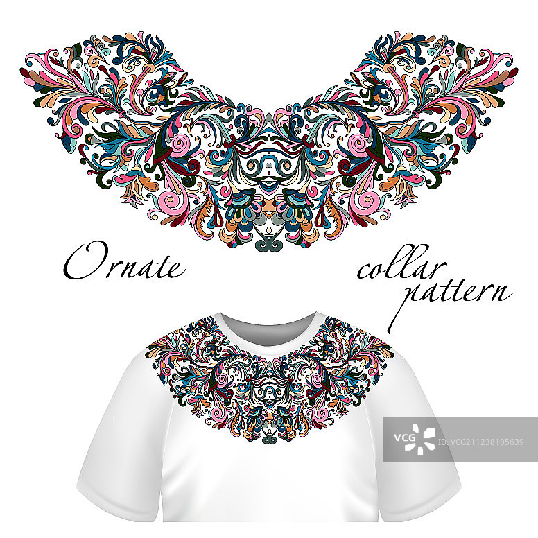 T恤和衬衫衣领设计图片素材