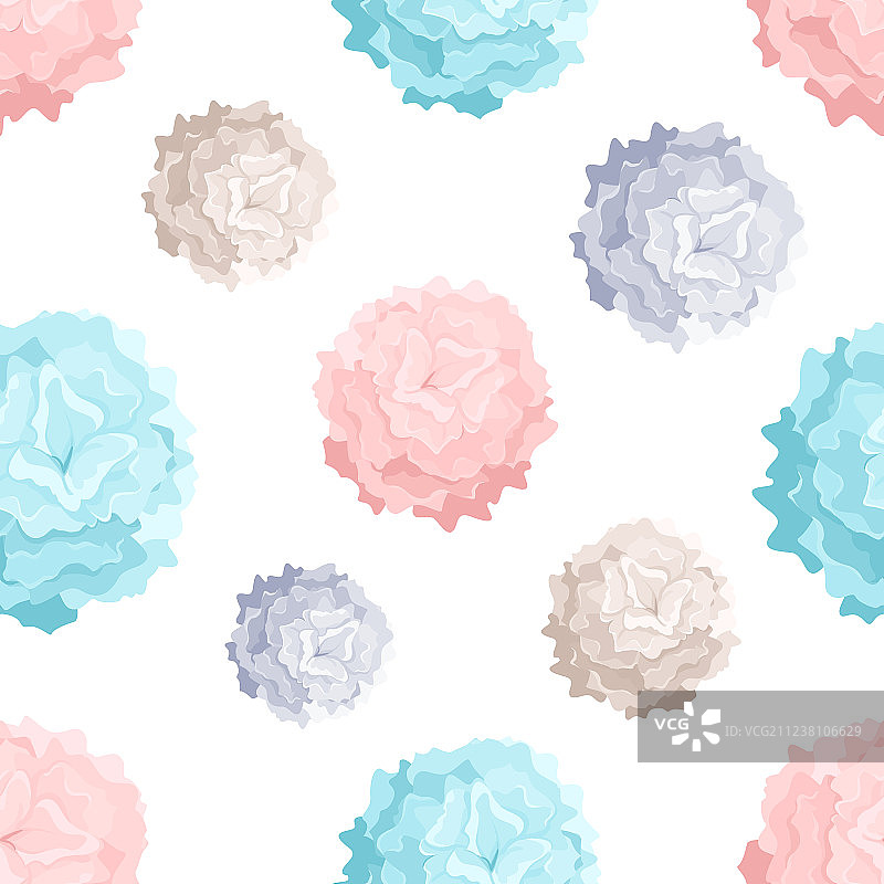 彩色绒球现代无缝图案图片素材