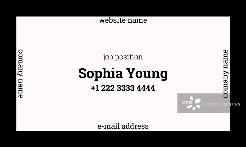 黑色粉色商务名片模板图片素材